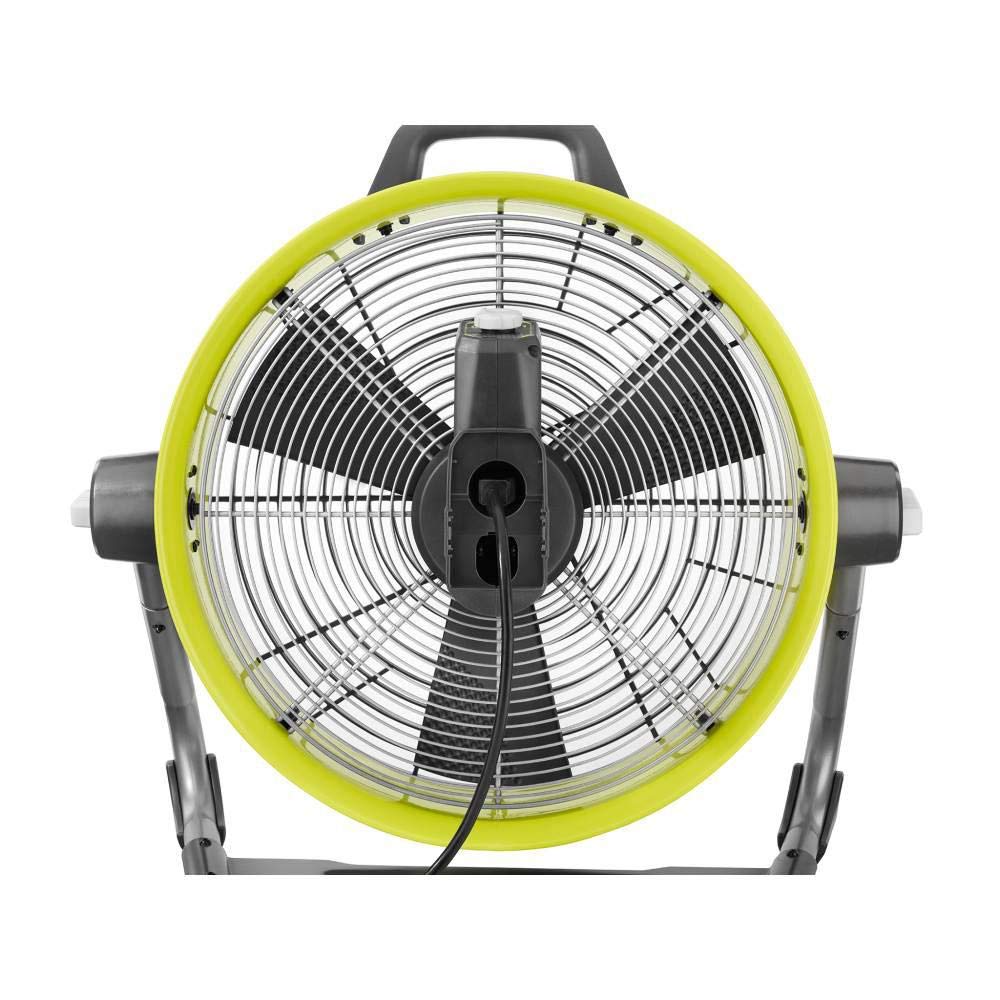 Hybrid 18 in Air Cannon Drum Fan Ryobi 18Volt ONE Household Fans Floor