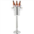 Nagina International Nickel Plated Premium Aluminum Free Standing Wine Chiller | Wine Coolers & Cellar with Ice Bucket | Kitchen & Bar Wares