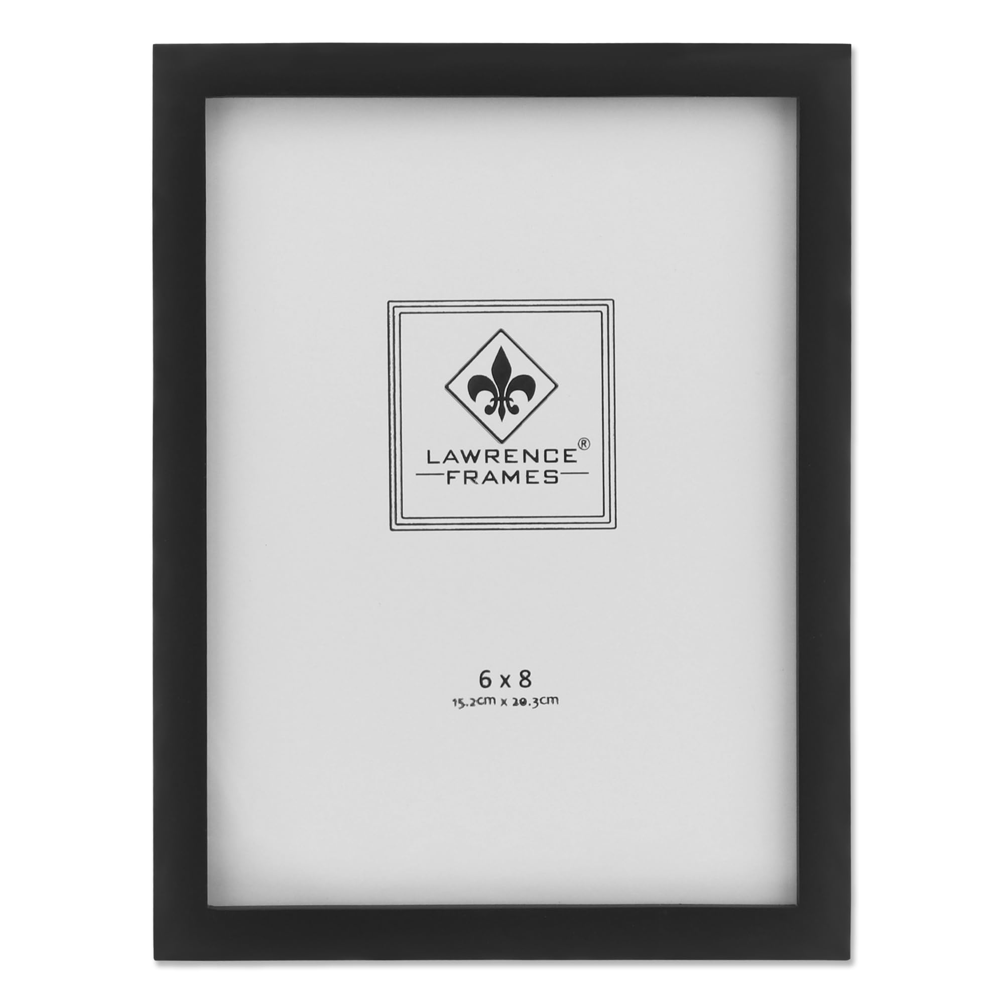 Lawrence Frames Standard Wood Picture Frame, 6x8, Black