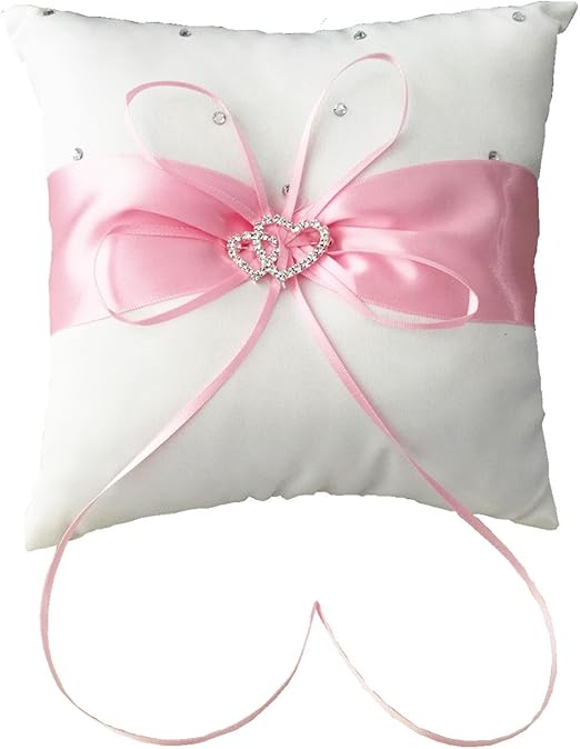 Amazon Com He Andi 7 8 Satin Double Hearts Decoration Wedding