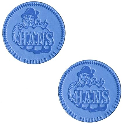 Lucky Hans Glas-Untersetzer 2 Stück im Set | Für Gin-Tonic Gläser | Hochwertiges blaues Kunstleder