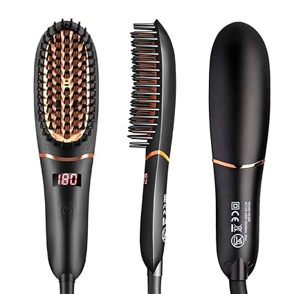 Bivan Mini Hair Straightening Brush Portable Beard Straightener
