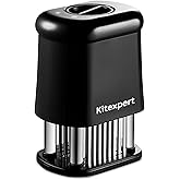 KITEXPERT Meat Tenderizer Tool with 56 Stainless Steel Ultra Sharp Needle Blade, Durable Meat Tenderizer with Safety Lock, De