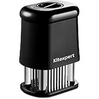 KITEXPERT Meat Tenderizer Tool with 56 Stainless Steel Ultra Sharp Needle Blade, Durable Meat Tenderizer with Safety Lock, De