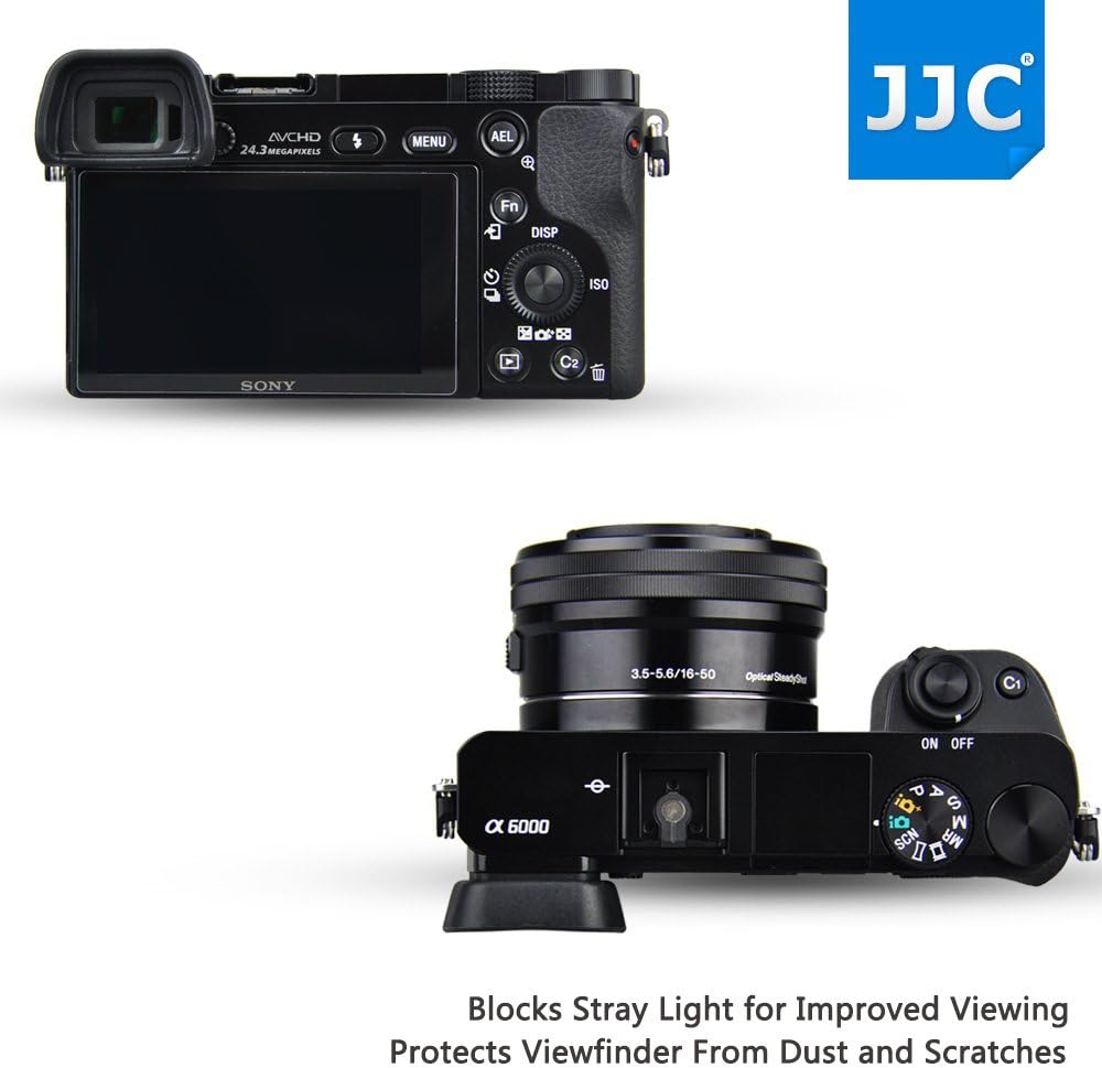 JJC Eyepiece Eyecup Eye Cup for Sony NEX-6 NEX-7 a6300 a6000 A6100 ILCE-6000 Digital Cameras & FDA-EV1S Electronic Viewfinder Replaces SONY FDA-EP10 - Image 3