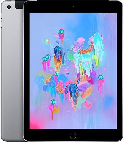 Apple iPad 9.7 6th Gen 128GB Cellular Wi-Fi Space Gray Unlocked Renewed