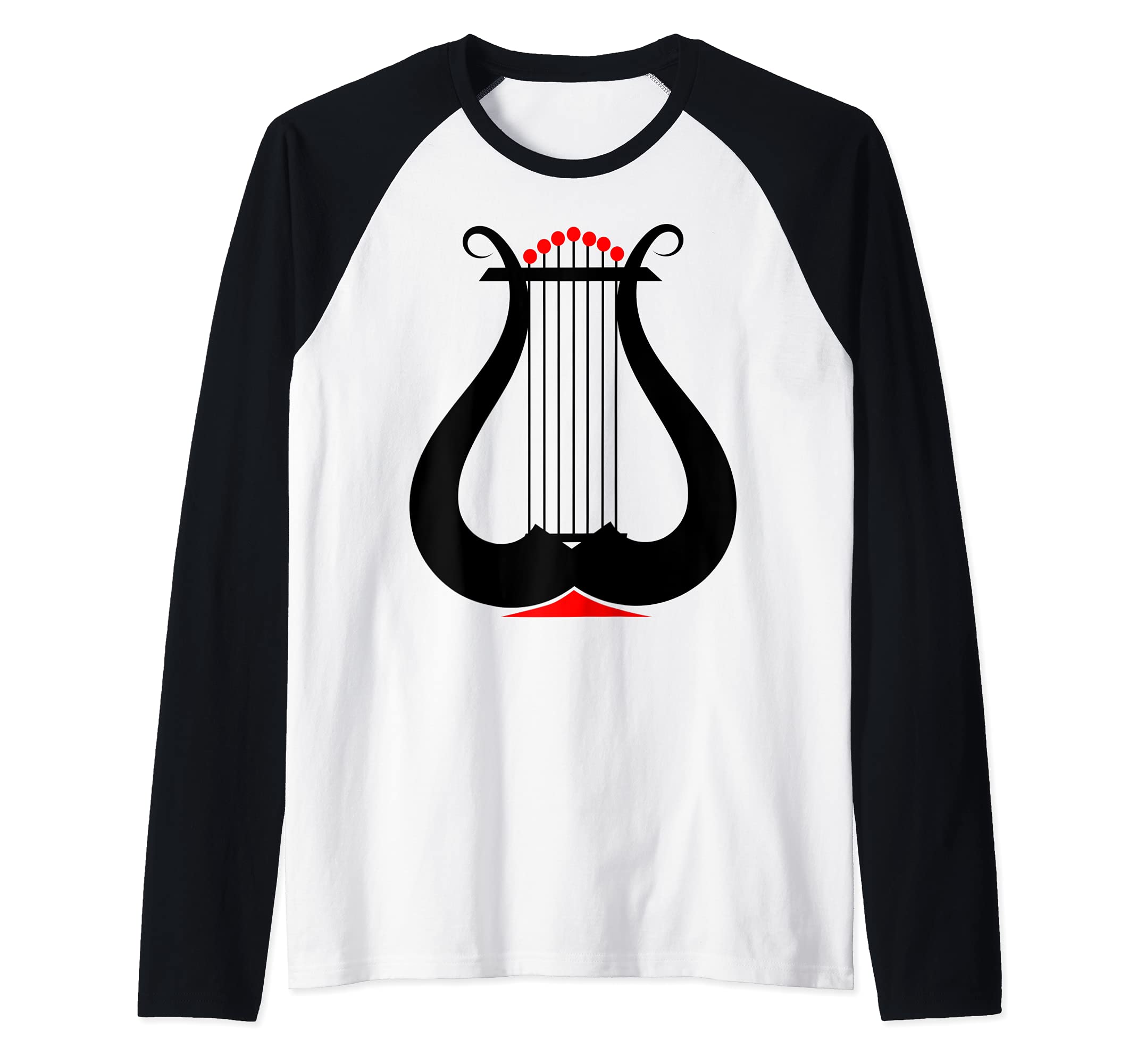 Lyre Harp Raglan Baseball Tee