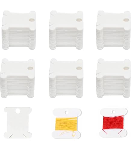 Lot De 200 Bobines De Fil à Coudre En Plastique Avec 1 Enrouleur De Bobine Pour L'organisation De La Broderie
