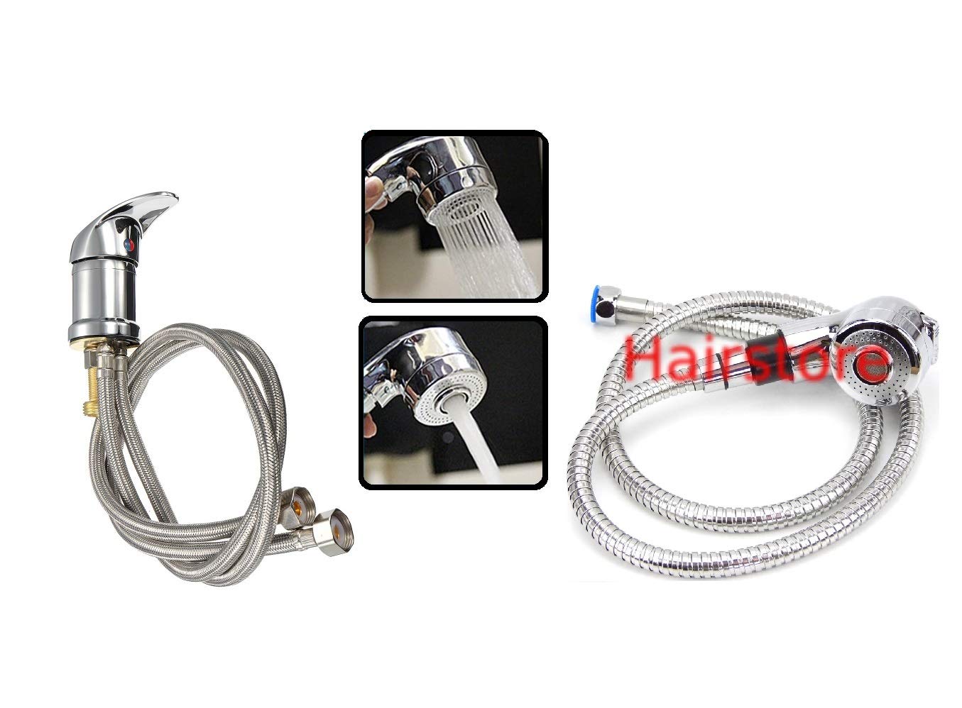 Hairdressing Basin Mixer Tap with Removable Shower Water Sprayer Two Types