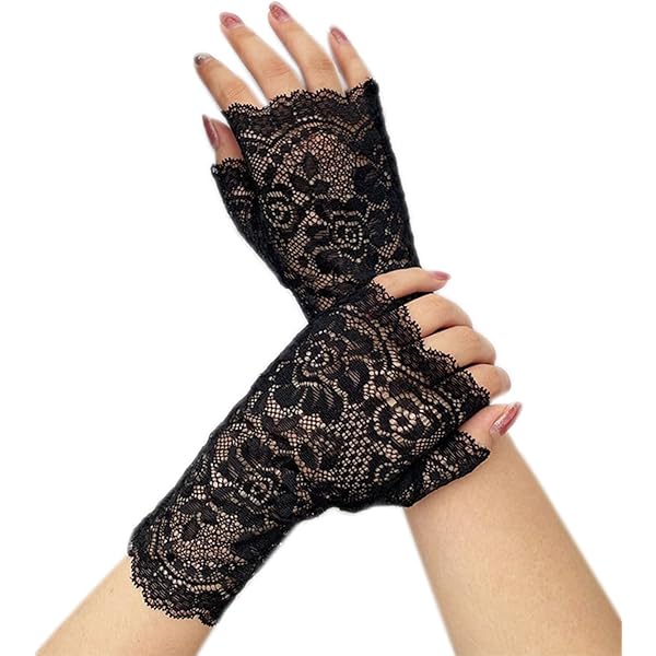 最終値下げfetico LACE FINGERLESS GLOVES BLACK FETICO】LACE FINGERLESS GLOVES black LACE FINGERLESS GLOVES