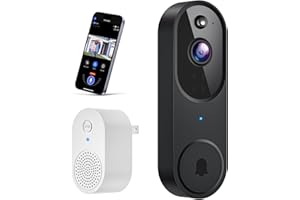 ARVOELIO Wireless Wi-Fi Video Doorbell Camera with AI Motion Detection, 2 Way Audio, Night Vision, Cloud Storage, 2.4GHz Wi-Fi Only, Battery Powered