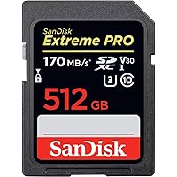 SanDisk 512GB Extreme PRO SDXC UHS-I Card - C10, U3, V30, 4K UHD, SD Card - SDSDXXY-512G-GN4IN
