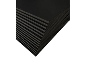 Excelsis Design 15 Pack Foam Board 8x10 Inches | Black Foam Board 3/16 Inch Thick Black Core Mat | Backing Board for Presentations, Signboards, Arts, Display and Crafts with Double-Sided Sheet