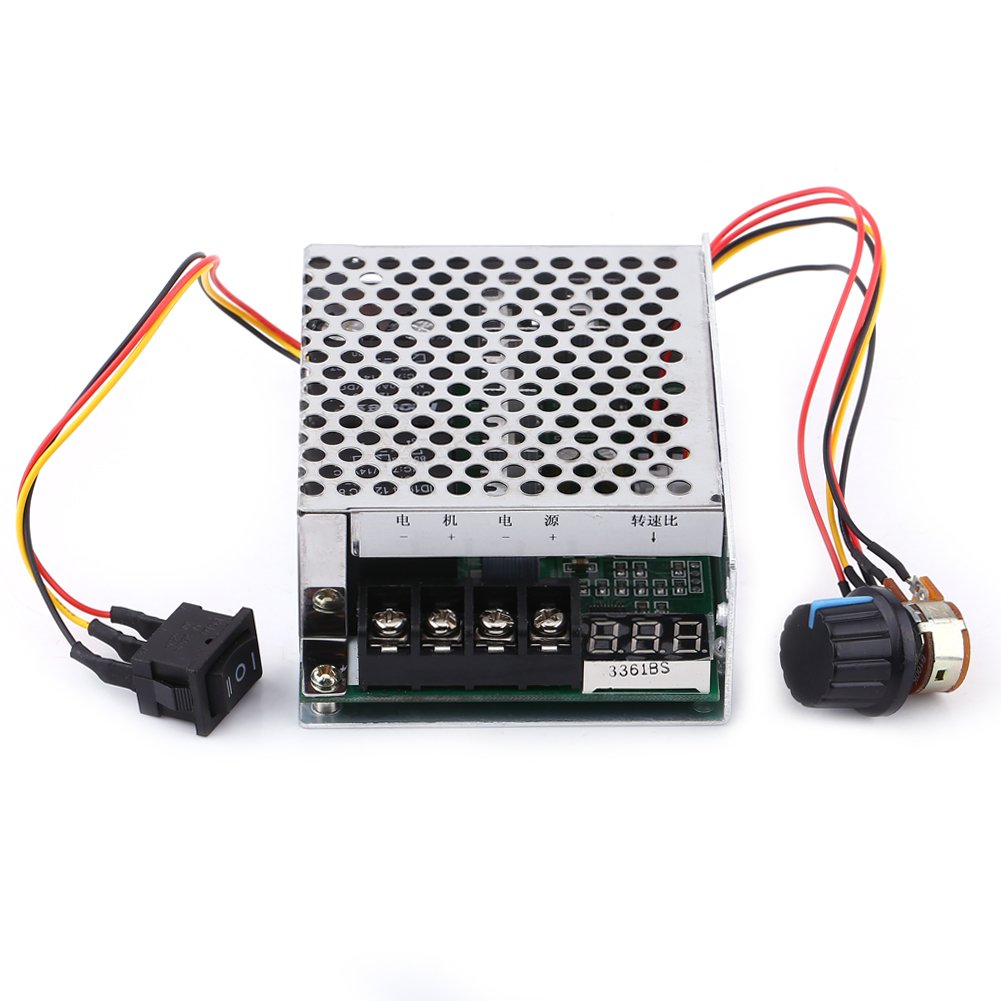 DC 10V-55V Motor Speed Controller Reversible with Digital Display Reversible Switch for DC Motor Driver Module