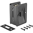 Richelieu Hardware 1701FBPSBC Onward Rectangular Pocket Door Pull with Privacy Lock, 3-1/4 in (82 mm), Black