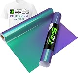 VINYL FROG Chameleon HTV Gradient Roll 12x5ft Purple to Green for T-Shirts
