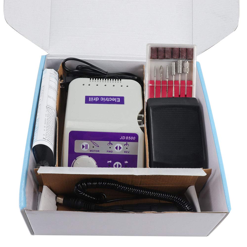 Christzo Electric Nail Drill Machine JD8500 65W 35000RPM Manicure Tool Pedicure Polisher Nails Art Equipment : Beauty