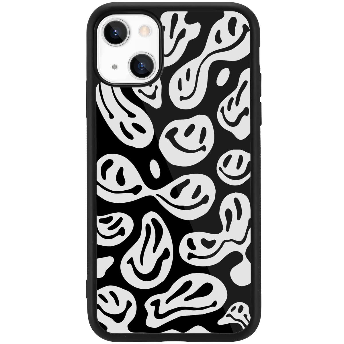 MAYCARI Aesthetic Funny Face-E Printed Phone Case for iPhone 14 Pro Max, Hard Back Case with Soft TPU Bumper for Girls Children Women Protective Phone Case for iPhone 14 Pro Max