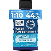 WATER DENT | Water Flosser Rinse, IRRIGANT, Concentrate Mouthwash | When dilluted1:10 = 44 fl.oz, Travel Size, Add to Oral irrigator, Mint Flavor, Alcohol & Fluoride Free. Made in USA | 4 fl.oz