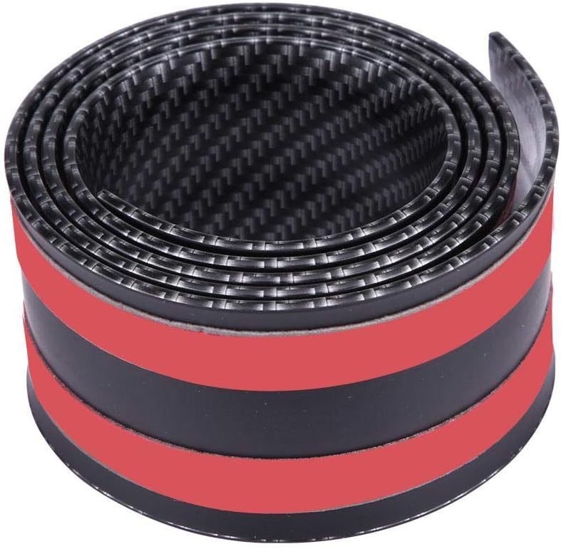 KIMISS Car Stickers,Universal Carbon Fiber Rubber Styling Door Sill Guards Protector for most cars trucks - Image 3