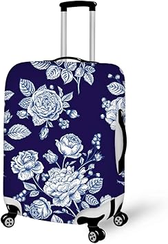 blue floral suitcase