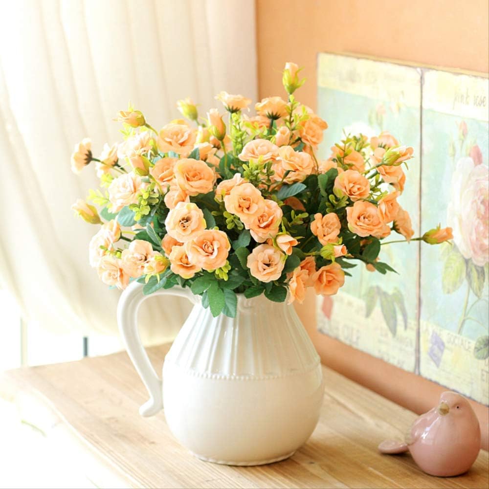 FIBVGFXD Artificial Flower Simulation Bouquet Flower Artificial Latex Real Touch Flower Home Decoration, Wedding, Party, Office, Restaurant And Diy Decoration Champagne