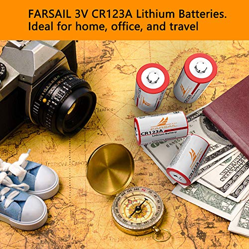 CR123A Lithium Batteries, FARSAIL 16 Pack 1600mAh Non-Rechargeable 3V Lithium CR123A Battery for Digital Cameras, Ring Alarm System, CR123A Flashlights, Smoke Detector, Medical Equipment - Thumbnail 3