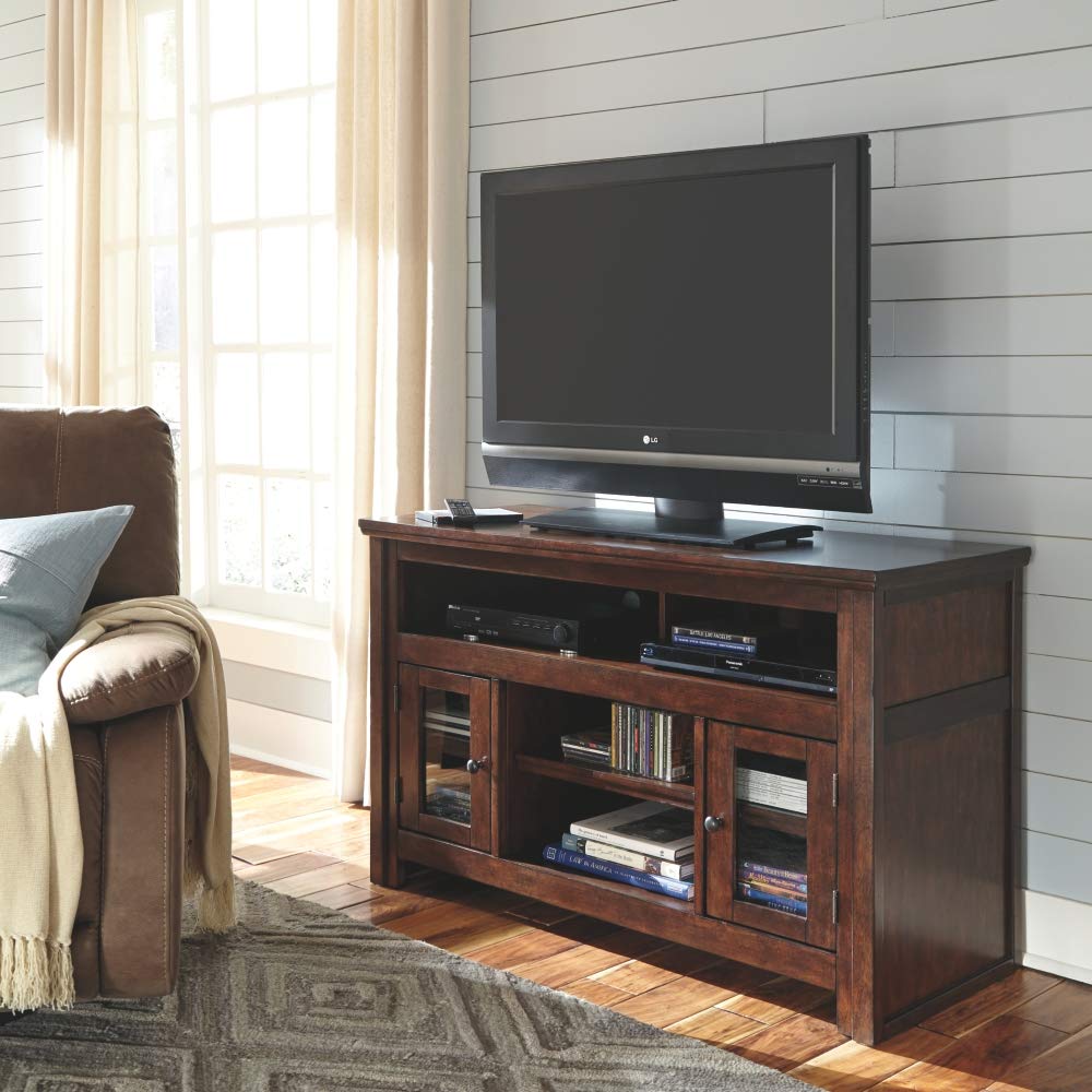 Ashley Furniture Signature Design - Harpan TV Stand - 50 in - Traditional Style - Brown