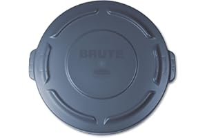RCP261960GRA Round Flat Top Lid, for 20-Gallon Round Brute Containers, 19 7/8quot, Dia, Gray
