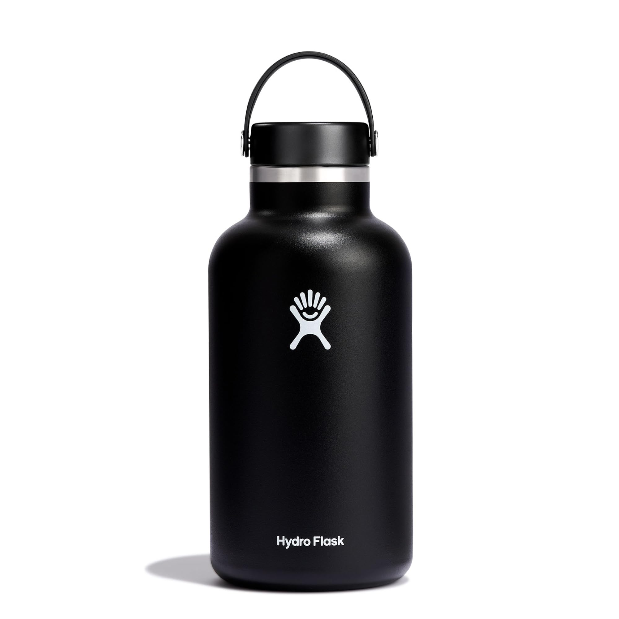 Hydro Flask - Water Bottle 1893 ml (64 oz) - Vacuum Insulated Stainless Steel Water Bottle with Leak Proof Flex Cap and Powder Coat - Wide Mouth - Black — image 1