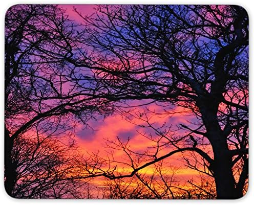Trees at Sunset Design Personalized Rectangle Desktop Mousepad Mouse Pad (24 x 20 cm)