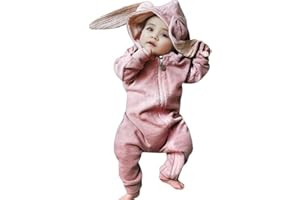 ABTSHU Easter Outfit, Hooded Soft Cotton Baby Boy Girl Bunny Costume, Baby's First Easter