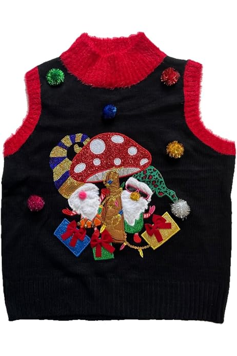 JULYCLO Christmas Vests for Women Ugly Christmas Sweater Reindeer Knitted  Casual Sleeveless Pullover Tops Green at Amazon Women's Clothing store