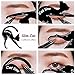 Cat Eyeliner Stencils Eyeshadow Plate, Matte PVC Matterial Smoky Eyeshadow Applicators Template Eyebrow Plate Eyeliner Wing Stamp, Professional Eye Shapes Draw Guide Tool for Easily Makeup(6 Pack)