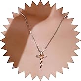 Erimberate Bohemian Cross Choker Necklace Silver Heart Cross Pendant Necklace Small Hollow Heart Collar Necklace Minimalist Crucifix Cross Necklace Jewelry for Women Gifts