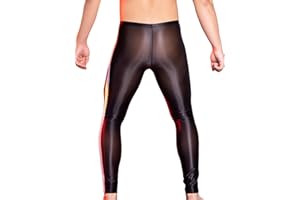 Oyolan Men Mesh Yoga Pant See Through Compression Tights Workout Leggings Bulge Pouch Tight Trousers