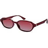 SOJOS Retro Rectangle Polarized Sunglasses for Women Men Trendy Hexagon Narrow Chic Y2K Sunnies SJ2629