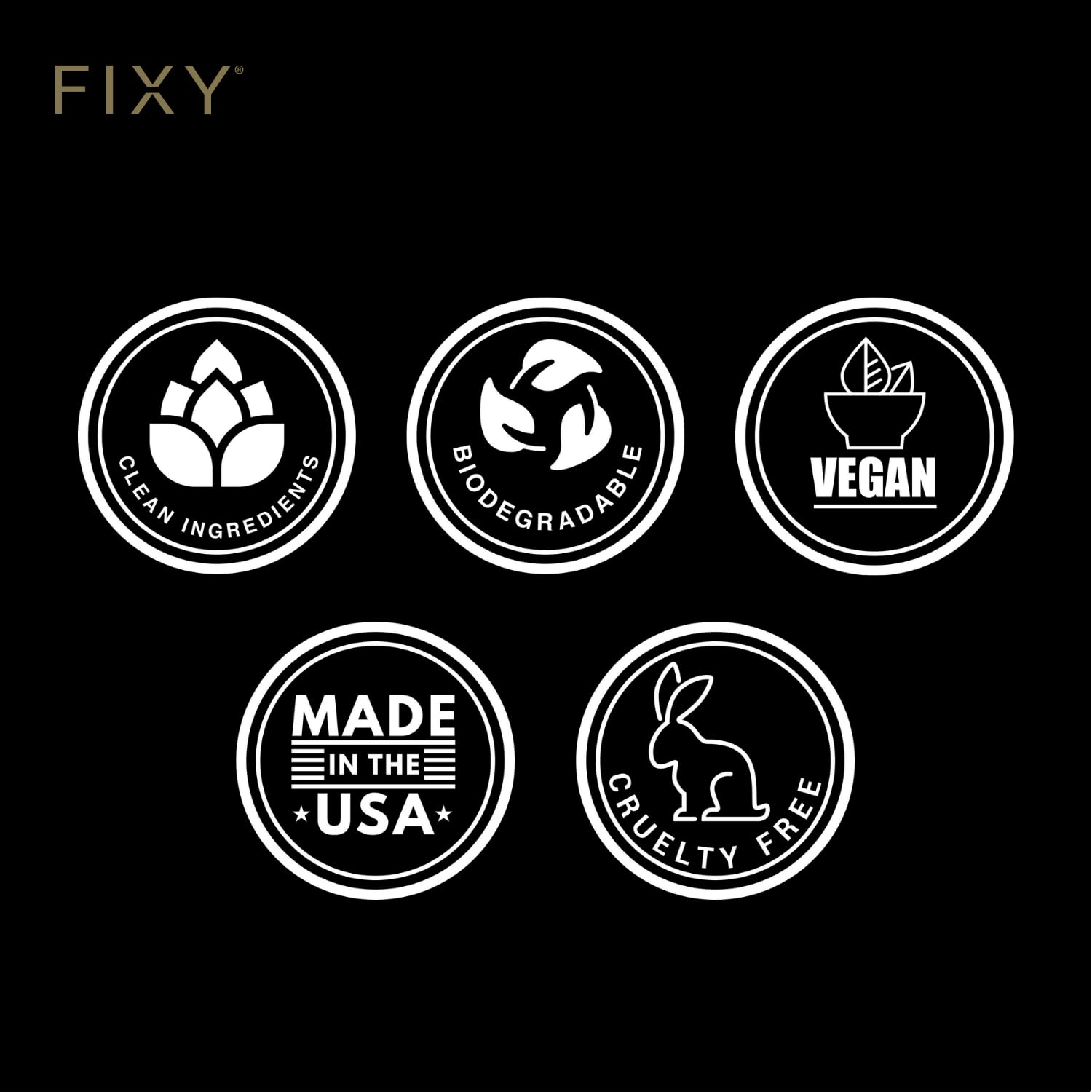 FIXY Biodegradable Loose Glitter - Ultra Fine Cosmetic Eyeshadow Glitter, Face, Hair, Body & Crafts - Set of 7 Stunning, High Pigment Colors - Handmade in California