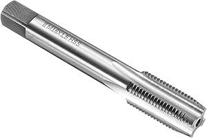 uxcell Hand Plug Tap M16 x 1.5 H2 Metric Thread Plug Style Taps Straight Flute Screw Tapping Threading Tool 9CrSi Alloy Tool 