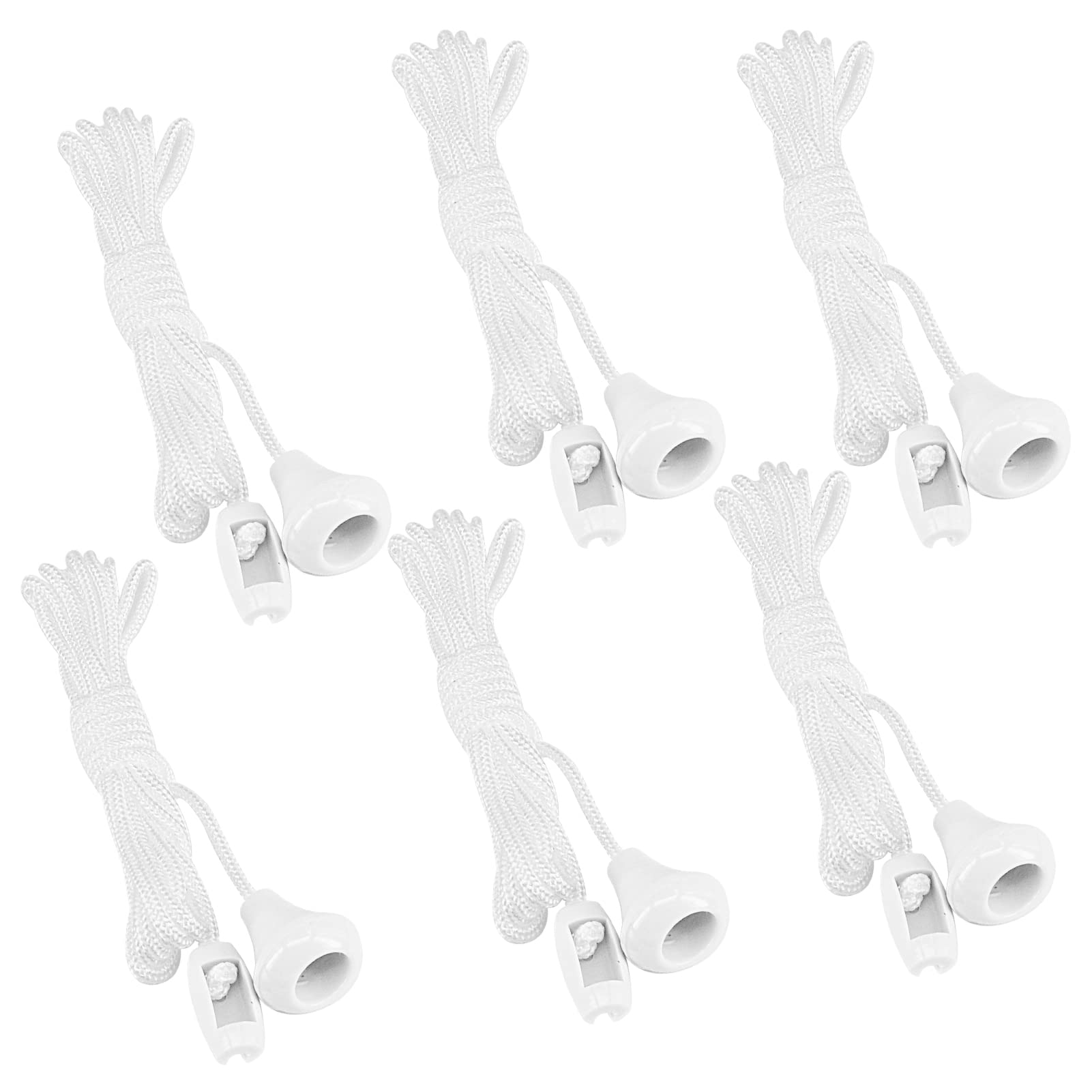 Zngou 6 Pcs Cord Pull for Ceiling Switch, Nylon Light Pull Cord for Bathroom & Bedroom