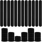 YSBJKWCF 20PCS Silicone Slap Bracelets for Kids - Bulk DIY Craft Project Party Favors, Customizable Snap Bands for Birthdays, Halloween, Christmas, Classroom Prizes & Holiday Gifts(Black)