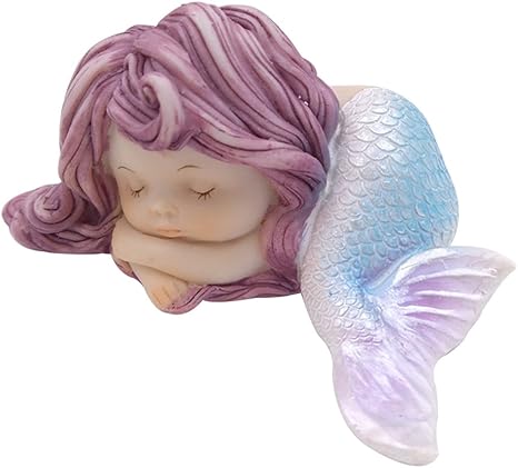 Amazon Com Lshcx Resin Sleeping Little Mermaid Statue For