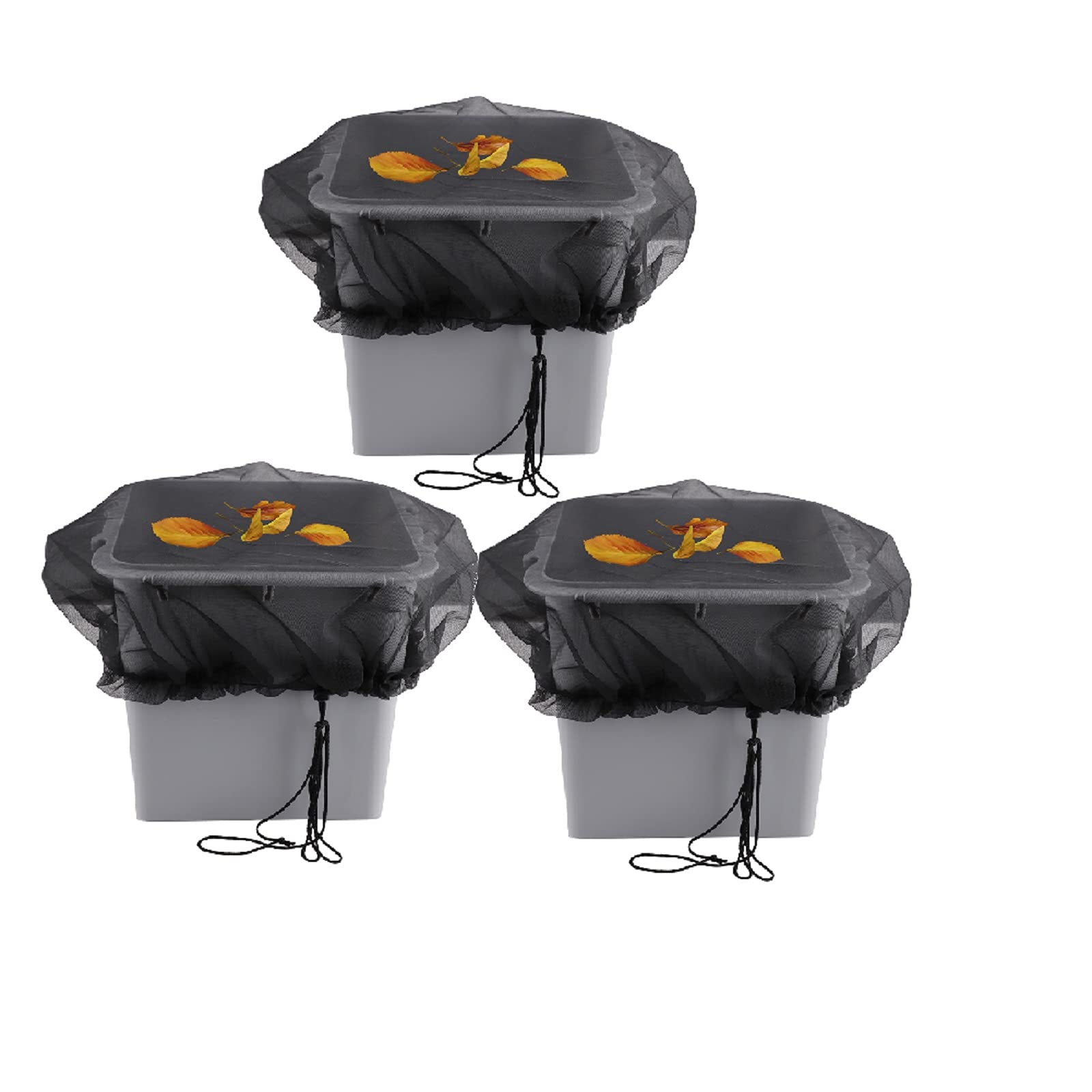 BuleEco 1/2/3 Pcs Rain Barrel Net, Mesh Cover for Rain Barrels, Mosquito Debris Leaves Protection Cover, Rainwater Collection System Rain Barrel Kit