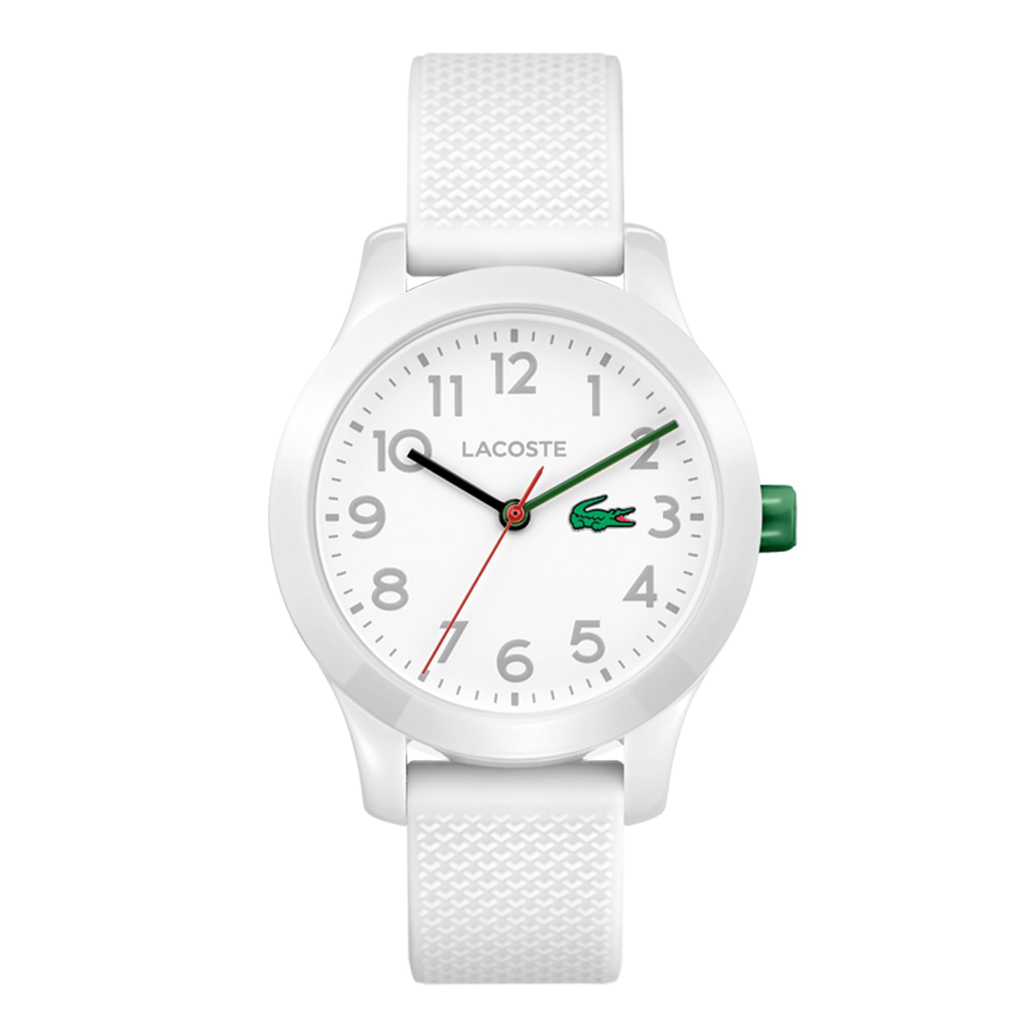 Lacoste Montre Analogique à Quartz pour Enfants Collection LACOSTE.12.12 KIDS avec Bracelet en Silicone Blanc - 2030003