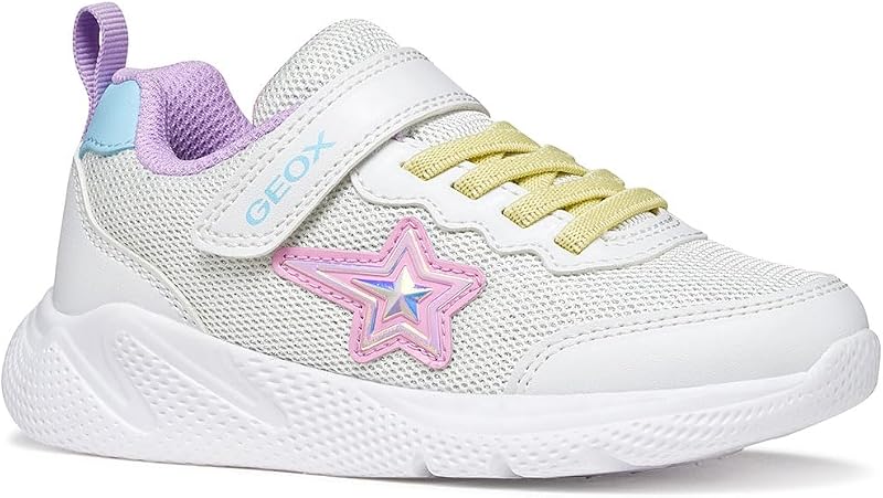 J SPRINTYE Girl A Sneaker, White/Multicolor, Talla 24 EU