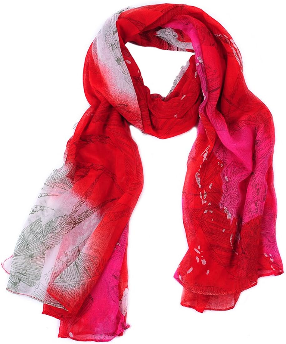 red chiffon shawl