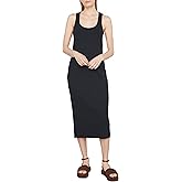 Vince Womens Rib Scoop Nk Dress