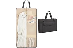 BAGSMART Garment Bags for Travel Foldable Carry on Suit Carrier for Hanging Clothes Stylish Dress Carrier Large Convertible Weekender Garment Bags for Women Men