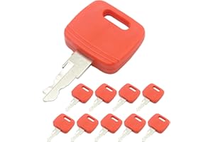 DUZFOREI 10 Pcs RE183935 Ignition Key Start Key Replacement for John Deere Tractor 110 TLB 3120 3203 3320 3520 Replace RE7155