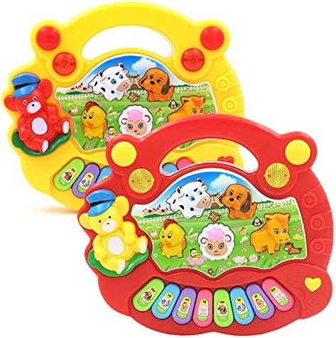 Summix Touch and Teach Educational Toy Musical Keyboard Piano Electronic Educational Toys (Yellow)